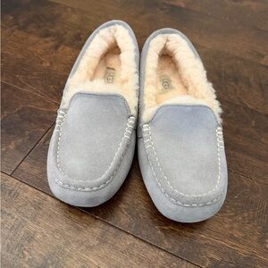 UGG Ansley Light Grey Suede Moccasins